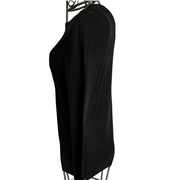 Halogen Black Boat Neck Pima Cotton & Viscose Sweater Size Medium - Picture 11 of 11